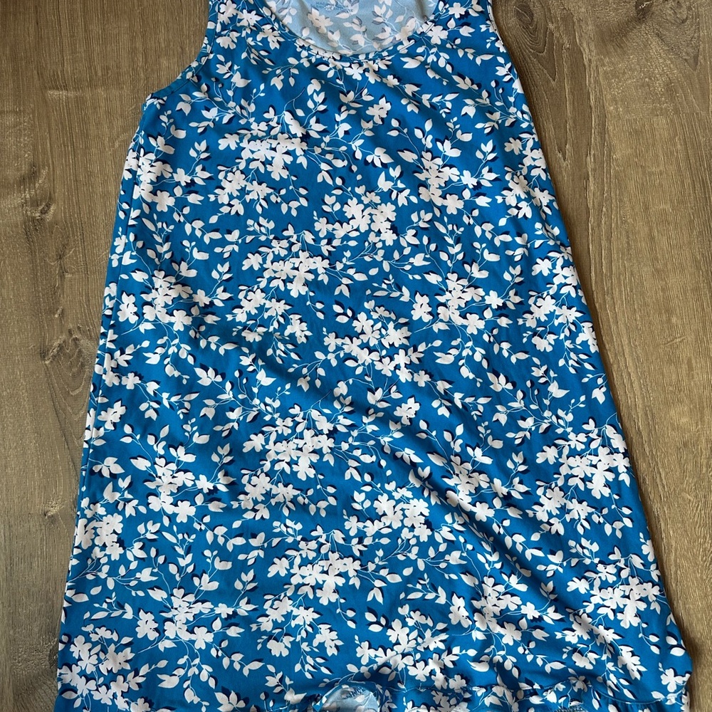 Draper James - Blue and White Sleeveless Sleep Dress